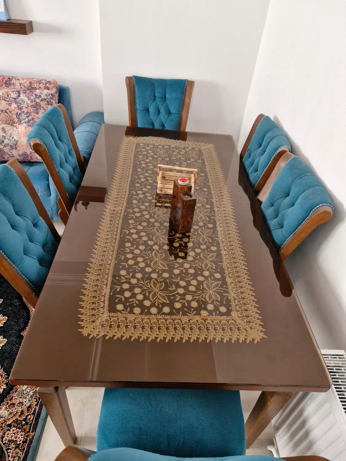 میز نهارخوری|میز و صندلی غذاخوری|رامسر, |دیوار