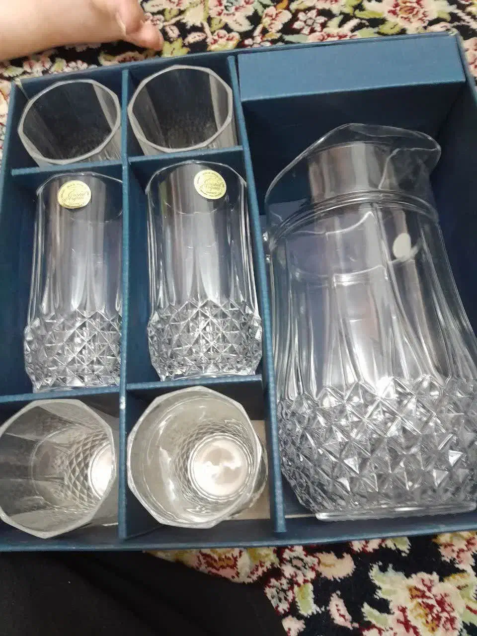 پارچ و لیوان لانگ شامپ اصل فرانسه|ظروف سرو و پذیرایی|تهران, آسمان|دیوار