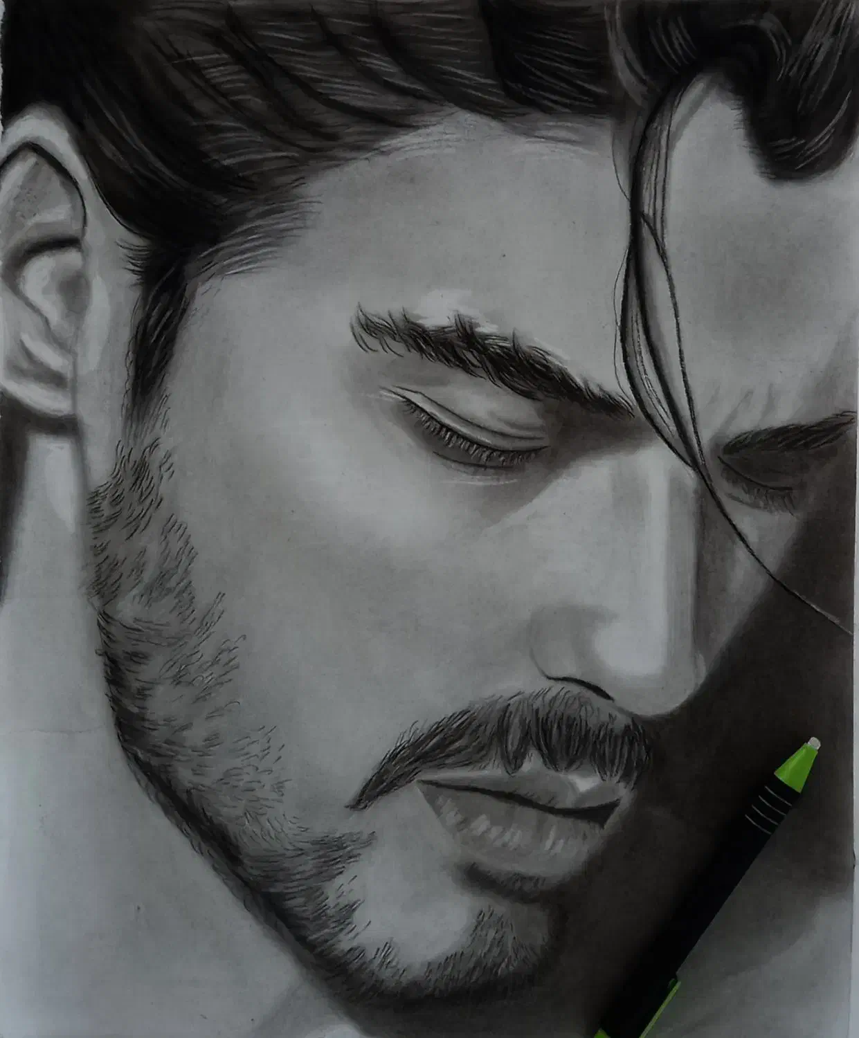 طراحی چهره به سبک سیاه قلم|تابلو، نقاشی، عکس|کاشان, فاز ۱ ناجی آباد|دیوار