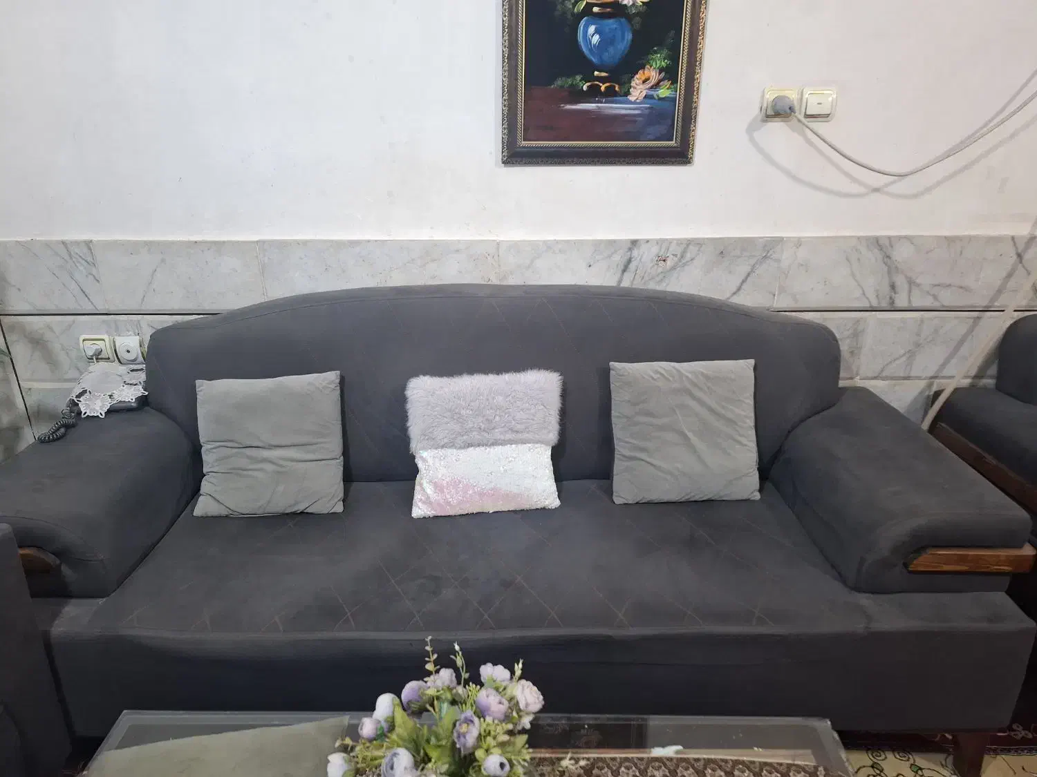 مبلمان ۷ نفره + میز جلو مبلی + ۴ عدد میز عسلی|مبلمان خانگی و میز عسلی|ایرانشهر, |دیوار