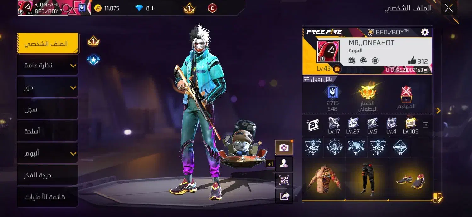 اکانت فری فایر|کنسول، بازی ویدئویی و آنلاین|پارس‌آباد, |دیوار