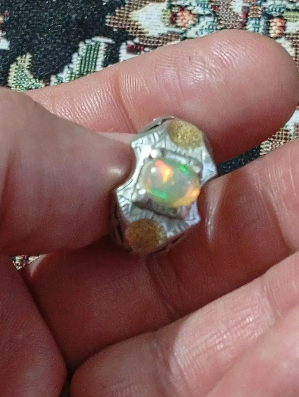 انگشتر اوپال اتیوپی دست ساز|کلکسیون اشیاء عتیقه|تهران, نیروی هوایی (پیروزی)|دیوار