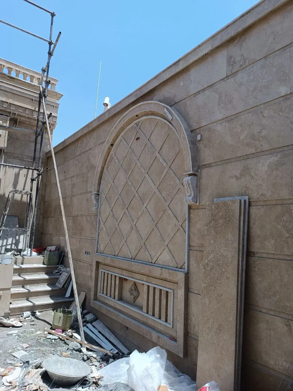 خدمات سنگ کاری کاشی سرامیک موزائیک کاری نمای رومی|خدمات پیشه و مهارت|تربتحیدریه, شهید بهشتی|دیوار