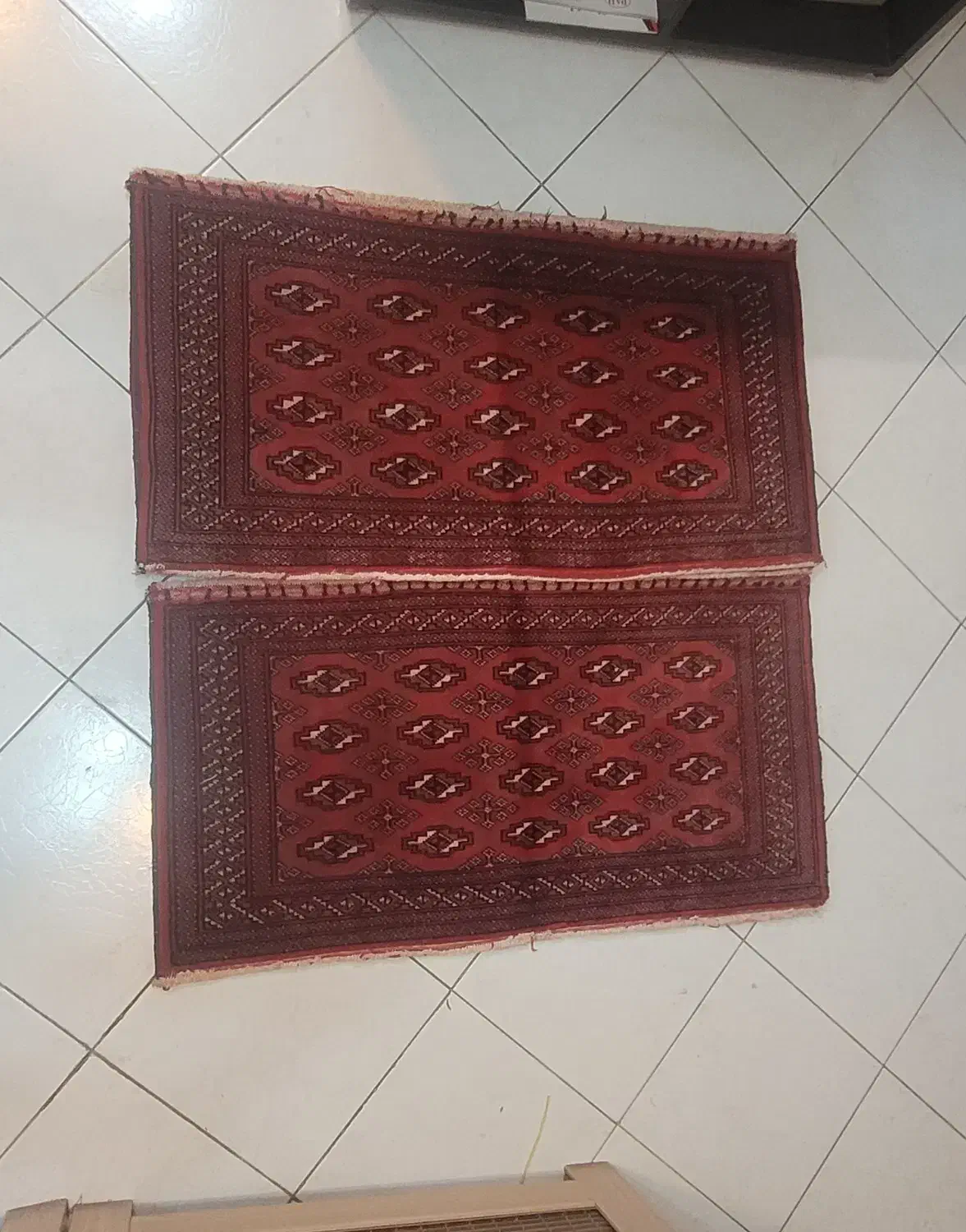 قالیچه و پشتی ترکمن دستبافت سالم|فرش|تهران, فلسطین (میدان انقلاب)|دیوار