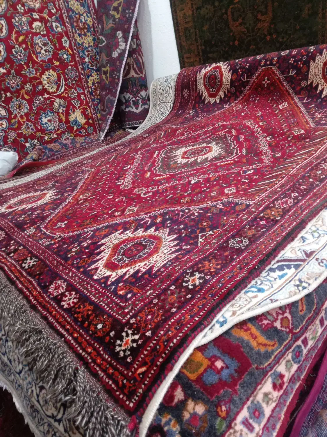 فرش دست باف قشقایی ۴متری|فرش|تهران, سیروس|دیوار