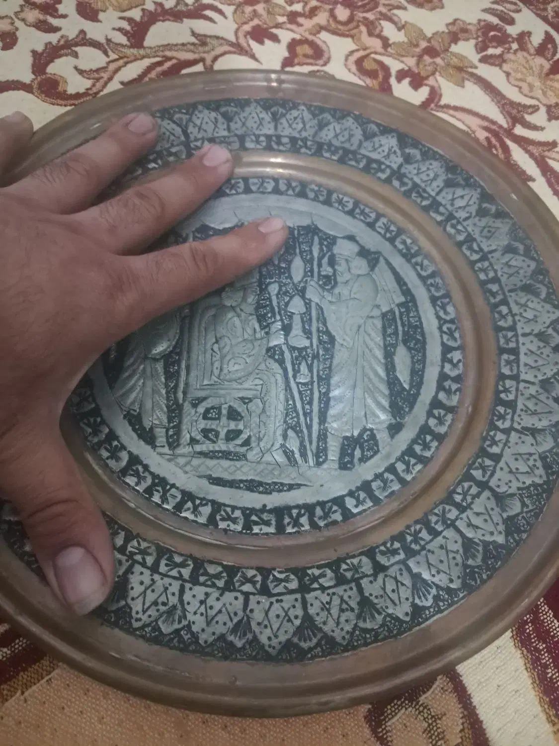 سینی مسی|کلکسیون اشیاء عتیقه|تهران, اوقاف|دیوار