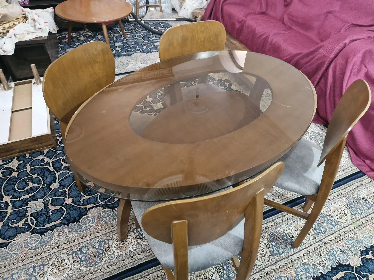 سرویس مبل و میز نهار خوری و گل میز|میز و صندلی غذاخوری|شبانکاره, |دیوار