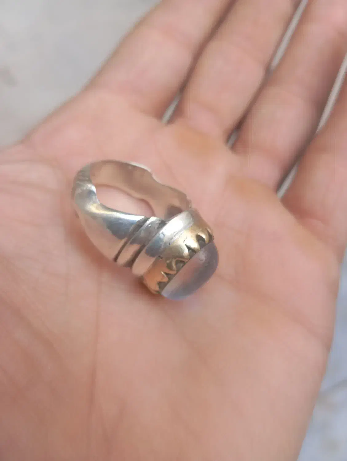 این انگشتر سنگ اوپال صدفی|جواهرات|تبریز, |دیوار