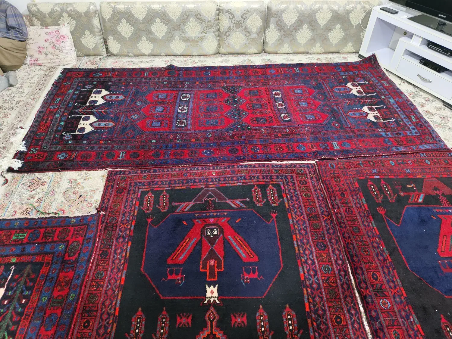 فرش دستباف  قدیمی سنتی|فرش|چهاردانگه (تهران), |دیوار