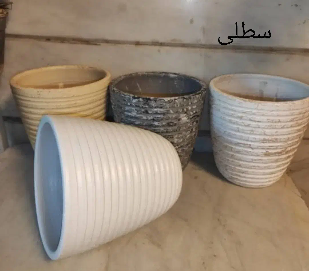 گلدان سفالی لالجین|گل و گیاه طبیعی|قرچک, زیبا شهر|دیوار
