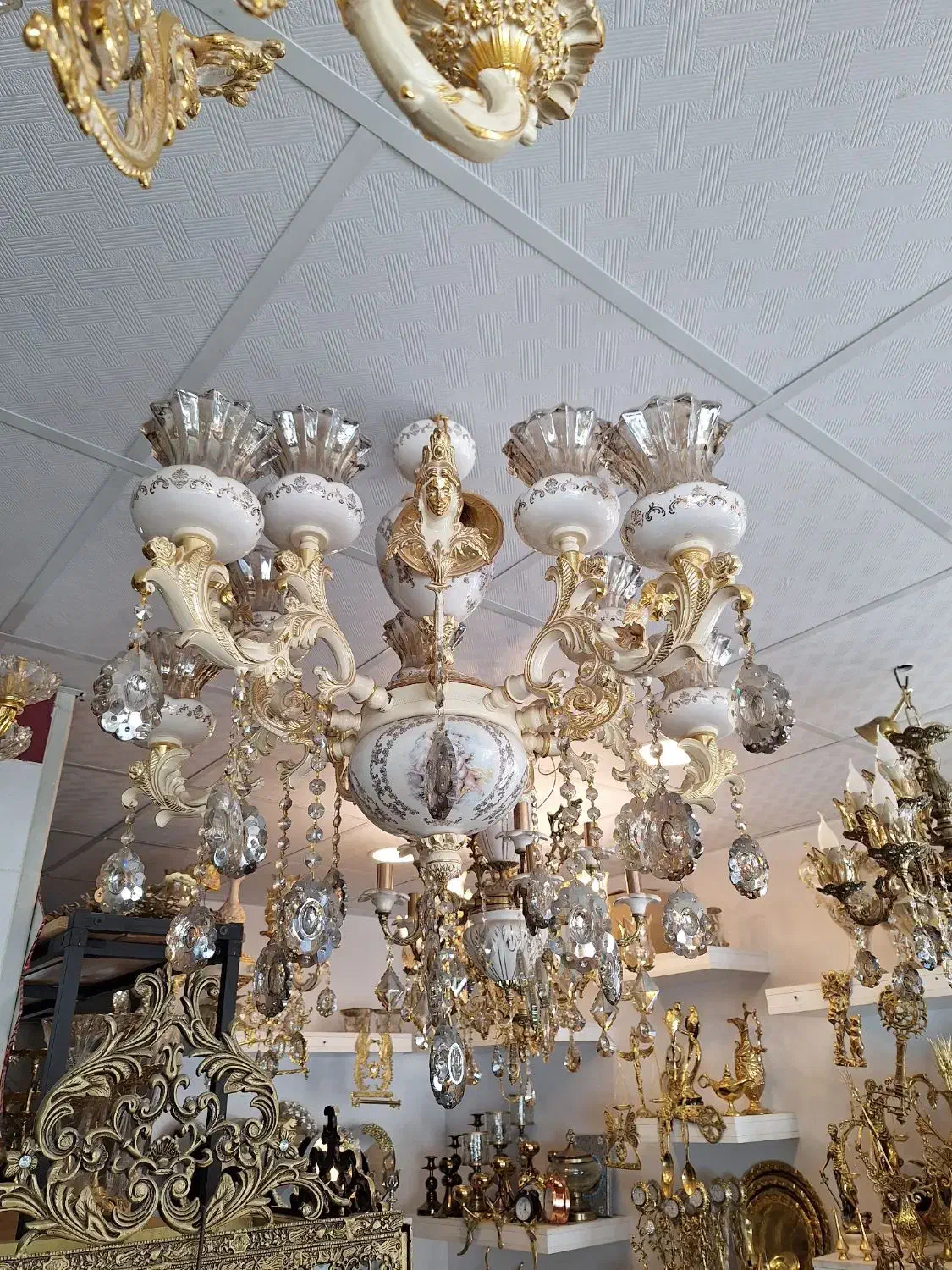 لوستر نو سرامیک|لوستر و چراغ آویز|زرندیه, |دیوار