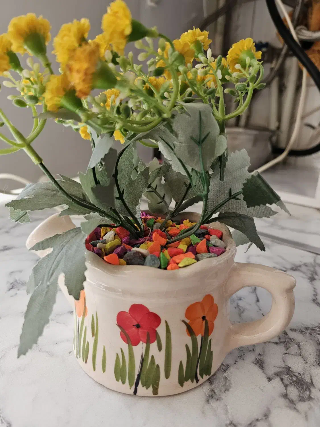 گلدان های کوچک و ماگ|گل مصنوعی|اراک, |دیوار