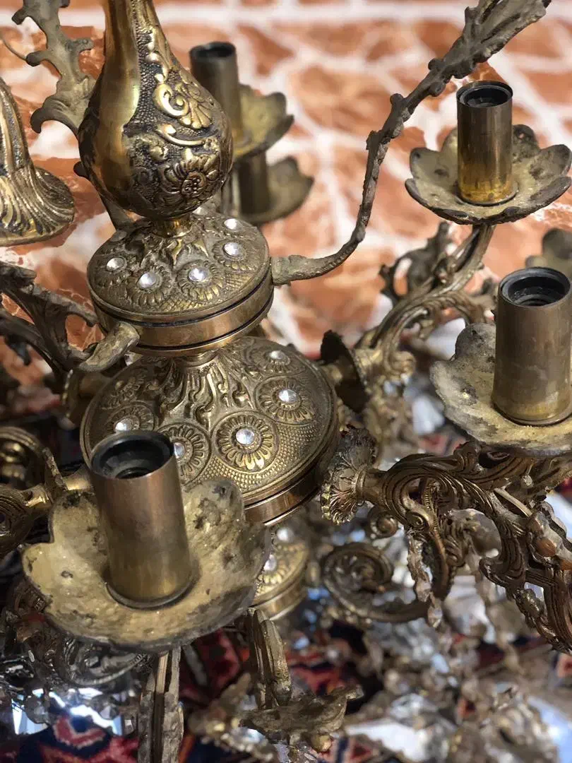 لوستر برنج|لوستر و چراغ آویز|رامسر, |دیوار