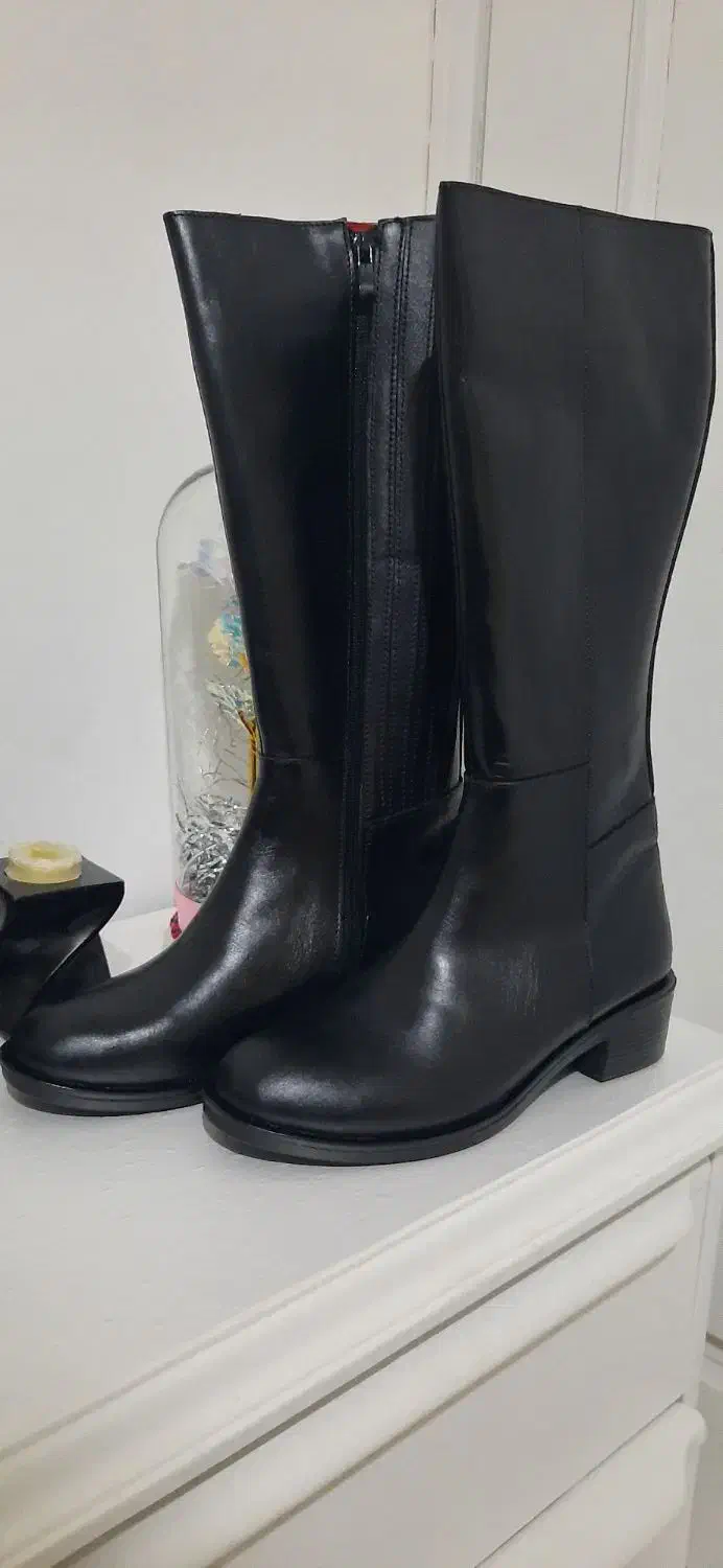 چکمه تمام چرم ساق بلند از برند السا|کیف، کفش، کمربند|چالوس, |دیوار