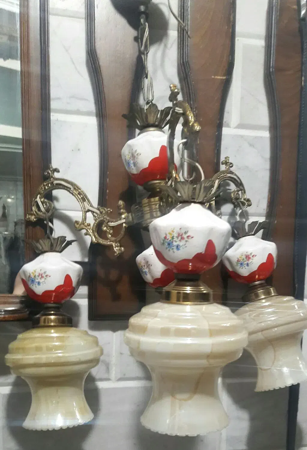 لوستر سه شاخ|لوستر و چراغ آویز|تبریز, |دیوار