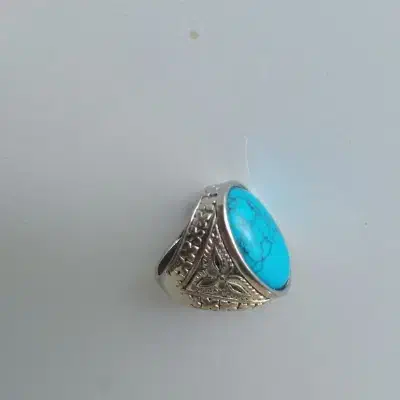 انگشتر فیروزه با رکاب نقره  ای قیمت پیشنهاد بدین|جواهرات|برازجان, |دیوار