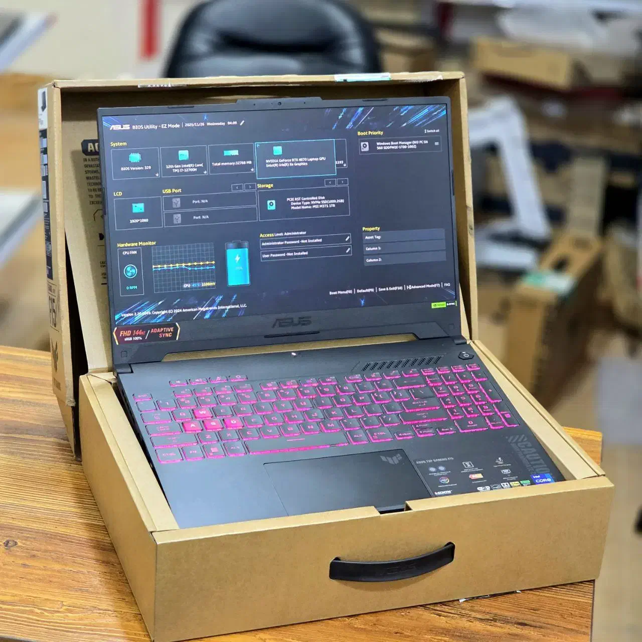 لپتاپ ایسوس Asus FX507ZI رم 32 هارد 2 ترا RTX4070|رایانه همراه|شیراز, ملاصدرا|دیوار