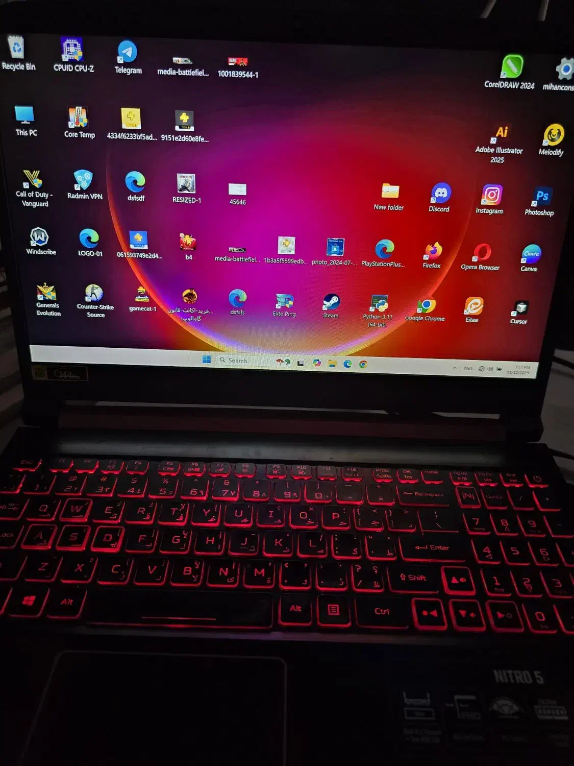 لپ تاپ ACER NITRO 5 گیمینگ|رایانه همراه|اصفهان, نقش جهان|دیوار