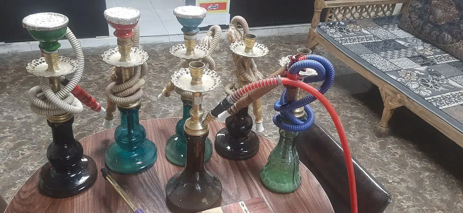 ۷عددقلیان برنجی|صنایع دستی و سایر لوازم تزئینی|قرچک, زیبا شهر|دیوار