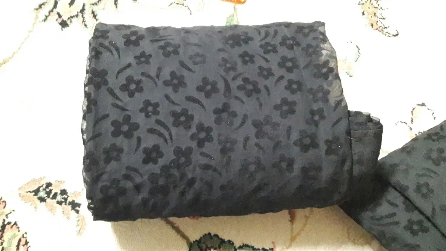 چادر مشکی گل مخمل|لباس|بروجرد, |دیوار