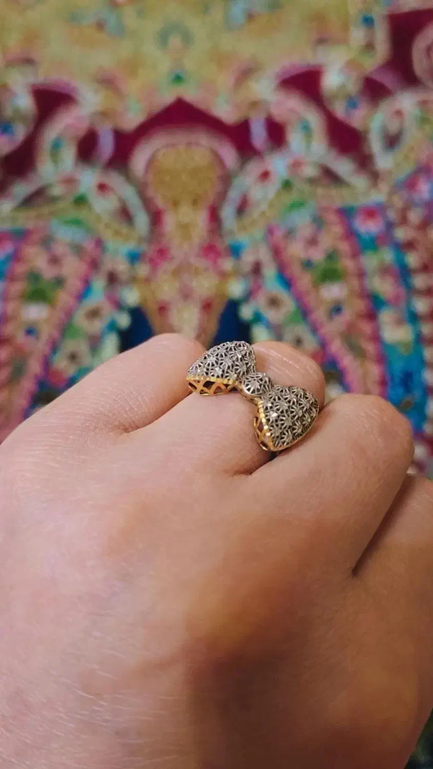 زنجیر و گوشواره کارتیه نو  انگشتر ظریف زیبا 3 درصد|جواهرات|مشهد, رده|دیوار