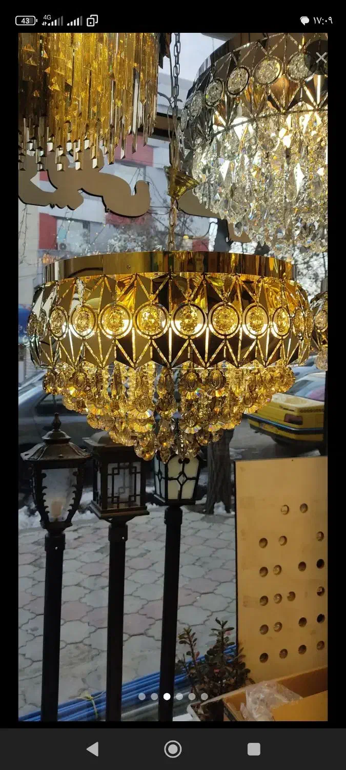 لوستر های کریستالی جدید زیر قیمت بازار اقساطی|لوستر و چراغ آویز|اهر, |دیوار