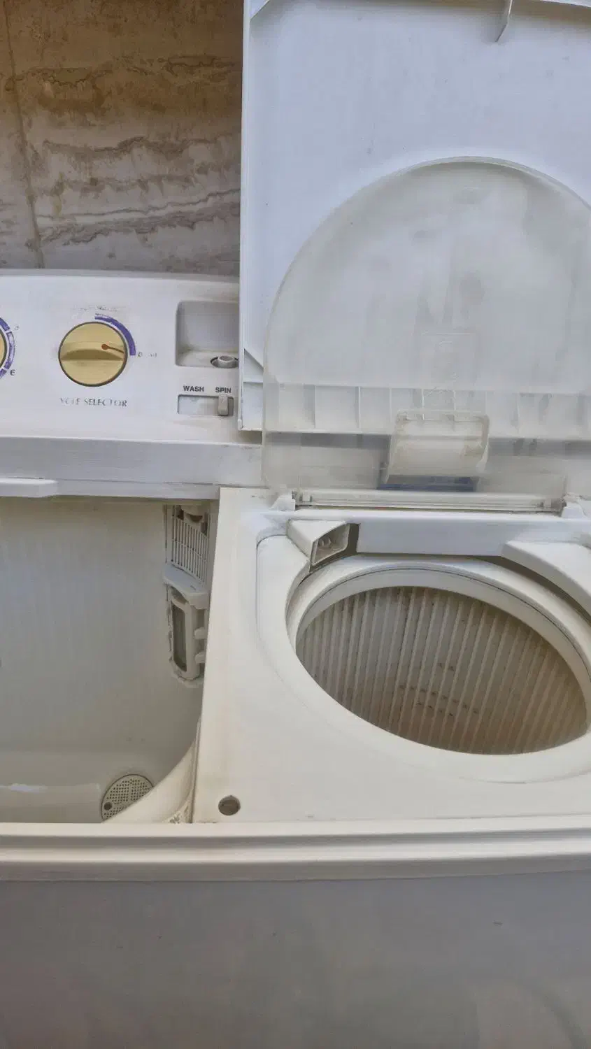فروش لباسشویی سامسونگ دو قلو اصل کره در حد نو|ماشین لباسشویی و خشککن لباس|کازرون, |دیوار