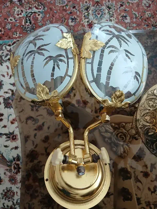 روشنایی شیک طلایی|لوستر و چراغ آویز|سهند, |دیوار