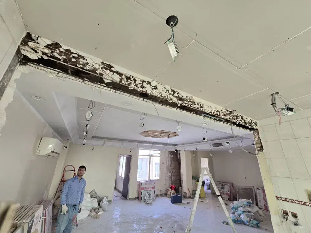 گچکار.گچ کار گچکاری گچ کاری لکه گیری رفع نم|خدمات پیشه و مهارت|تهران, صادقیه|دیوار