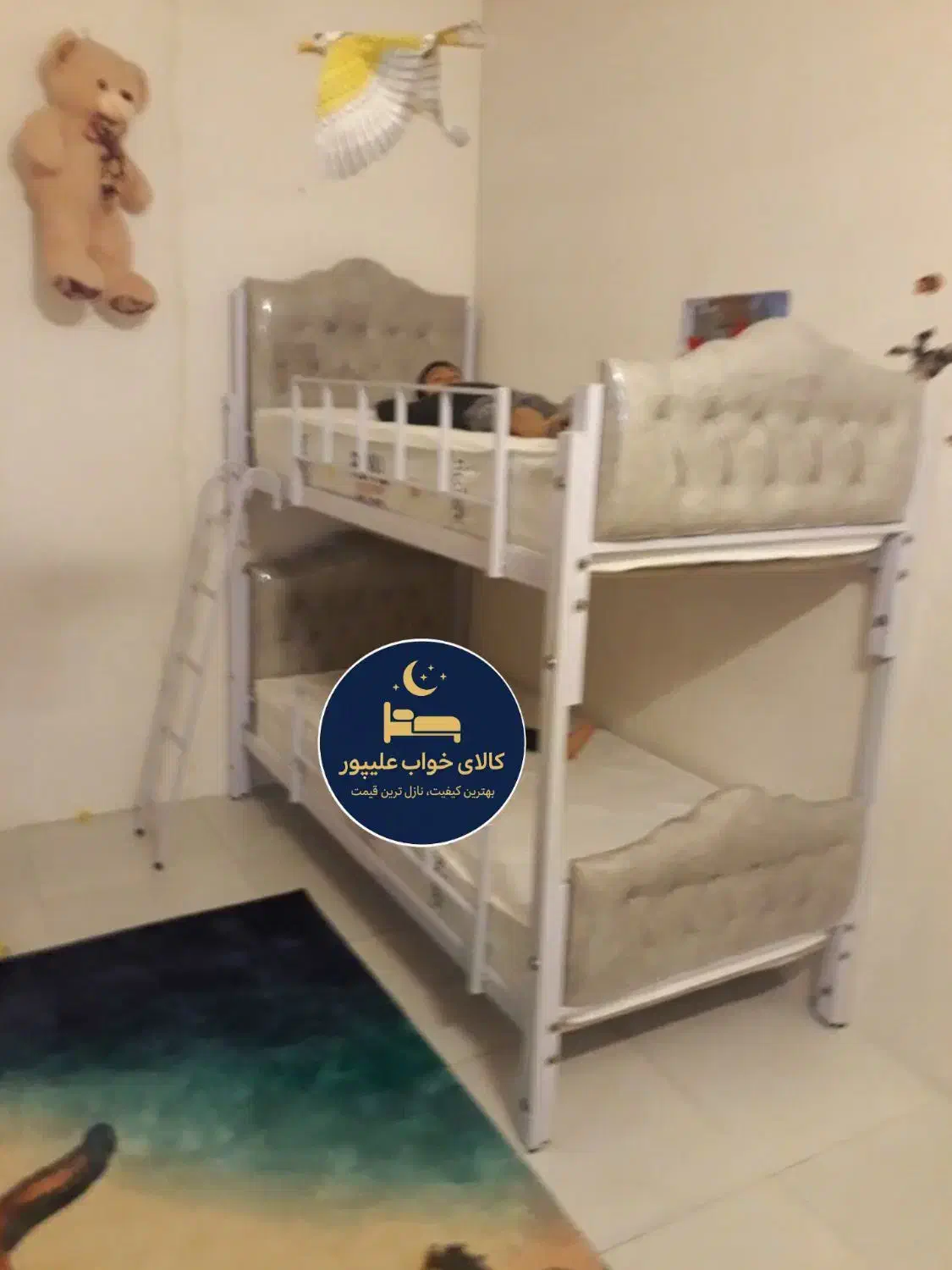 تختخواب دوطبقه((مدل استار))لمسه دوزی|تخت و سرویس خواب|مشهد, حیدرآباد|دیوار