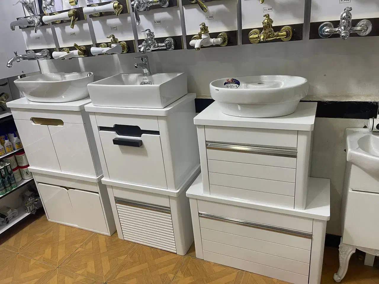 انواع روشویی کابینتی دارای آینه باکس قیمت فاکتور|لوازم سرویس بهداشتی|بوکان, |دیوار