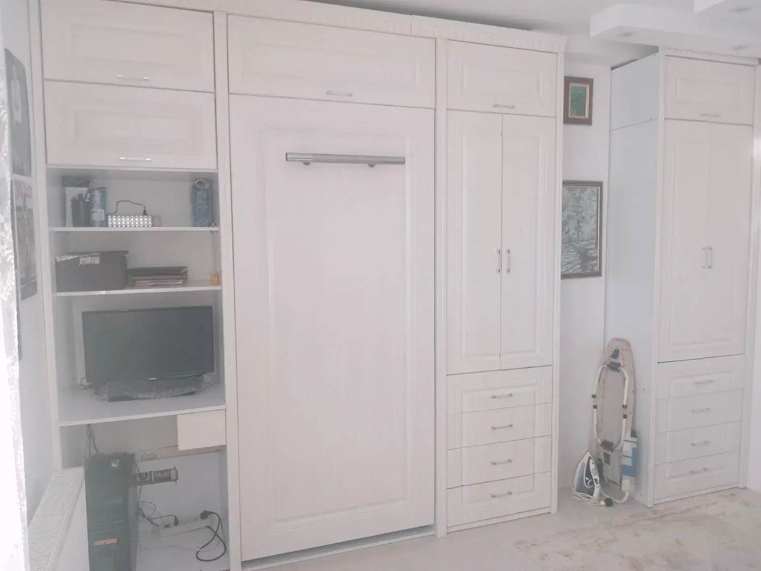 فروش کمد دیواری سالم سالم و تخت تا شو.|تخت و سرویس خواب|کلاچای, |دیوار