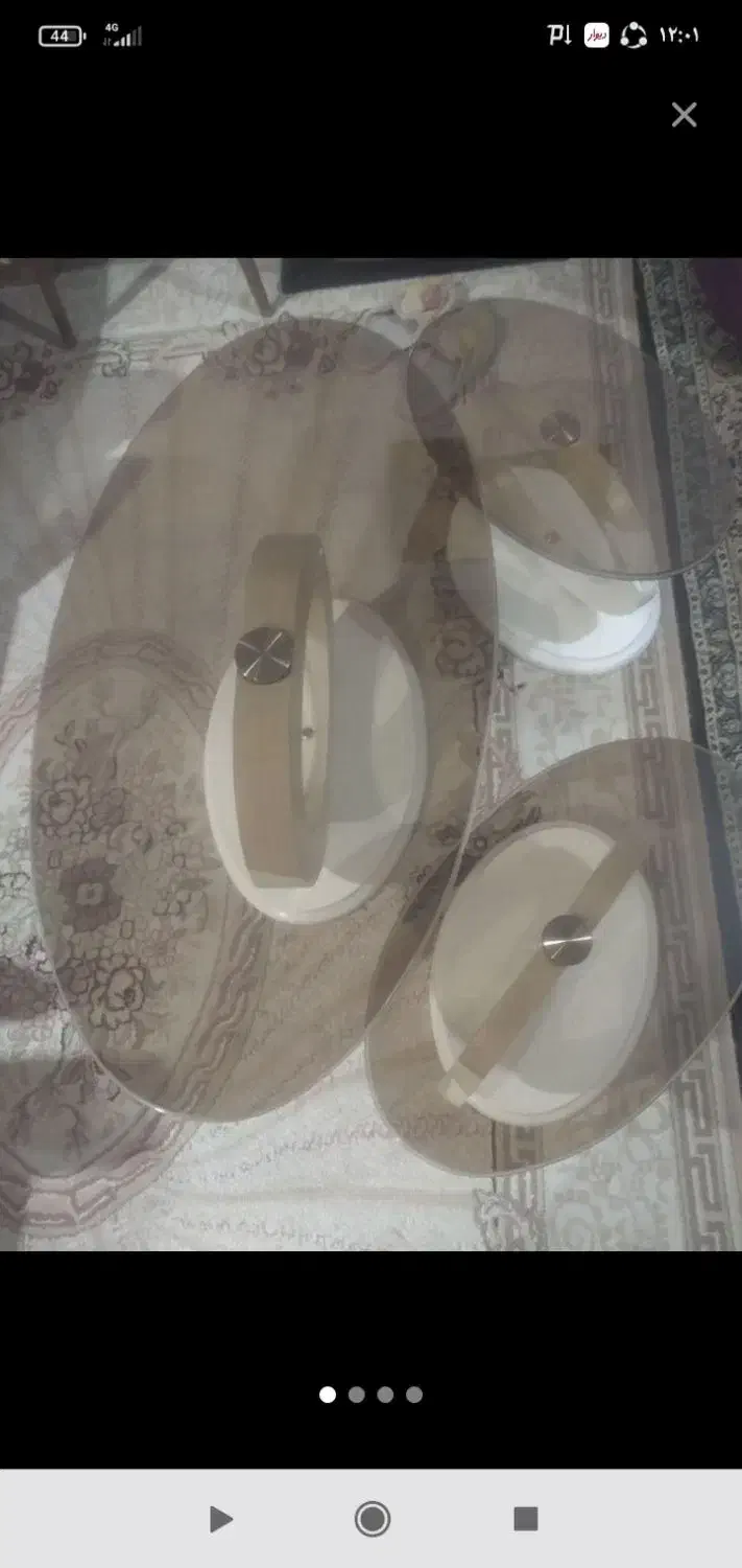 دوعددمیزعسلی بیضی بایه بزرگ پذیرایی|مبلمان خانگی و میز عسلی|ماهدشت, |دیوار