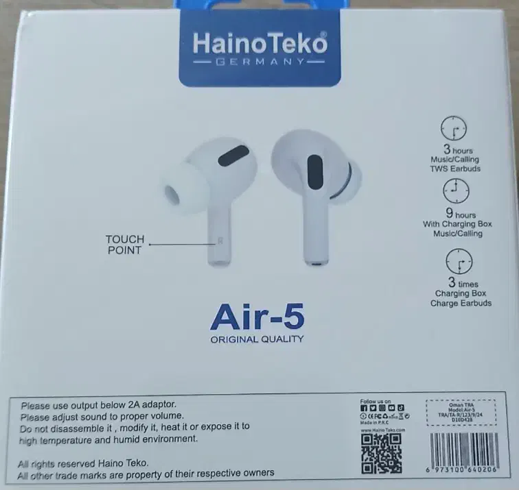 هدفون بلوتوثی هاینو تکو مدل Air-5|لوازم جانبی موبایل و تبلت|تالش, هشتپر|دیوار