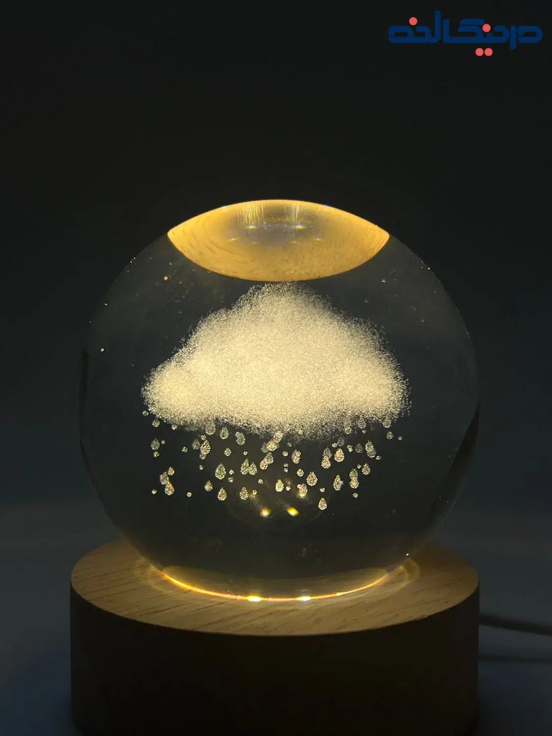 گوی کریستالی چراغ‌دار مناسب هدیه و دکور خاص|چراغ خواب و آباژور|کرج, شاهین‌ویلا|دیوار