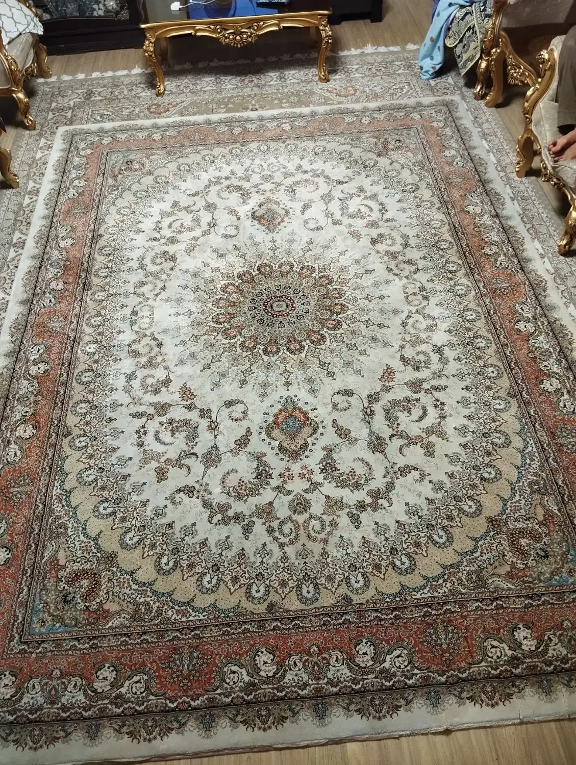 جفت ۹ متری فرش ماشینی ۷۰۰شانه ۱۰۰٪ آکرلیک|فرش|اصفهان, طامه|دیوار