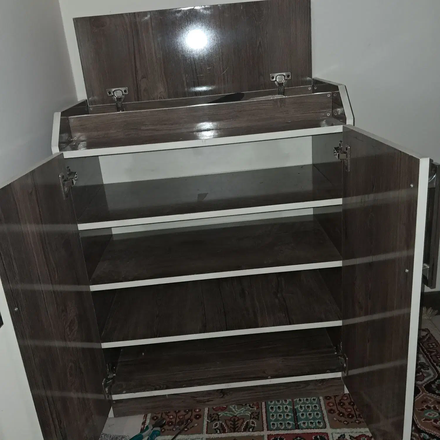 جا کفشی در حد نو دست ساز ام دی اف اصل|جاکفشی، کمد، دراور|تهران, طیب|دیوار