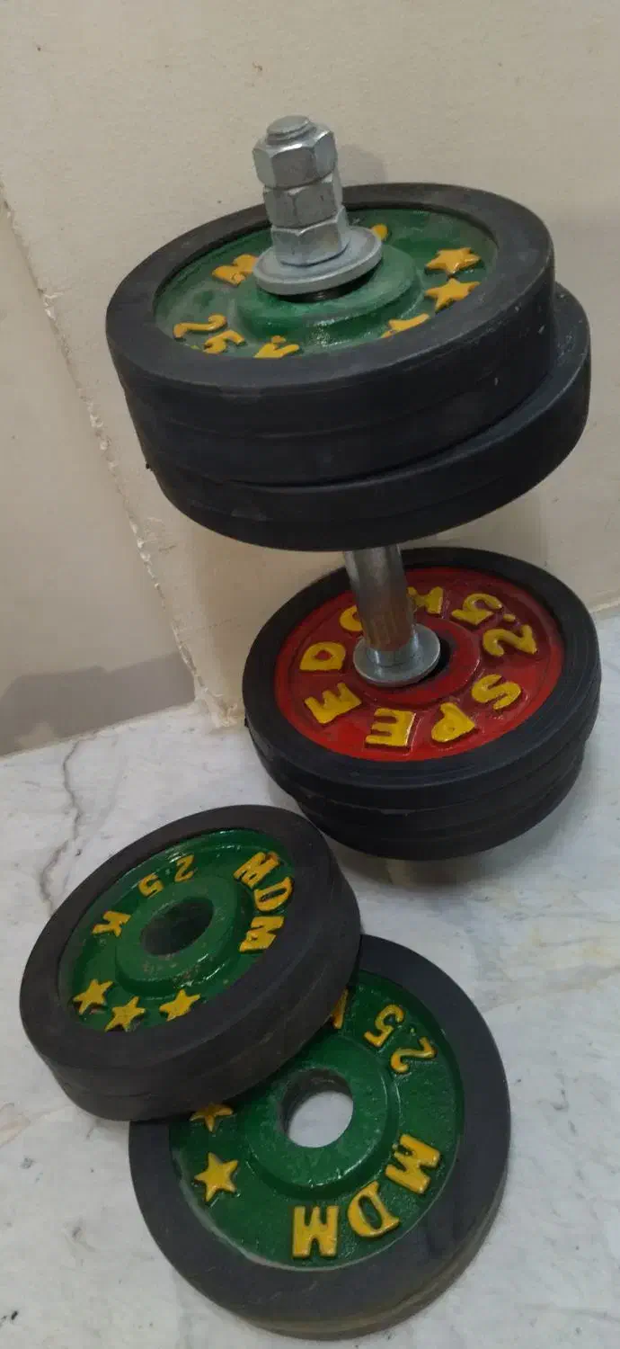 دمبل ورزشی 15 کیلویی چدنی|تجهیزات ورزشی|مشهد, جاهد شهر|دیوار