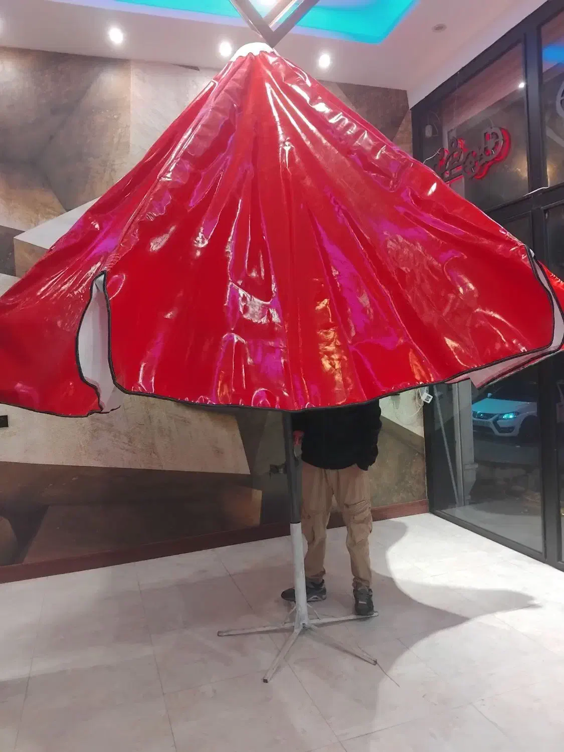 چتر پایه دار برزنتی اصل با قطر ۴ متر|مصالح و تجهیزات ساختمان|نوشهر, |دیوار