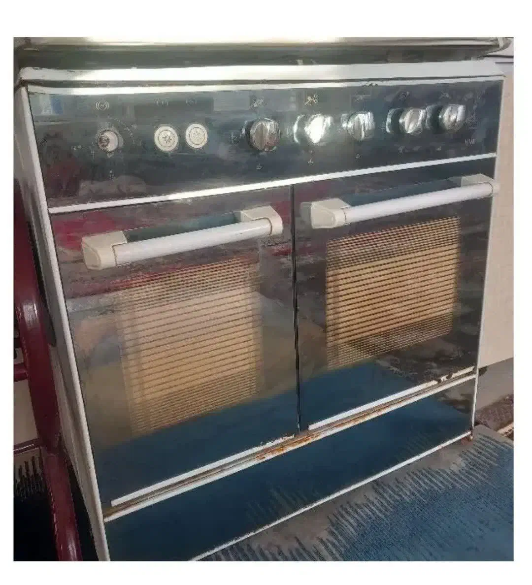 گاز پنج شعله طرح فر قیمت استثنایی|اجاق گاز و لوازم برقی پخت‌وپز|کاشان, پشت شهربانی|دیوار