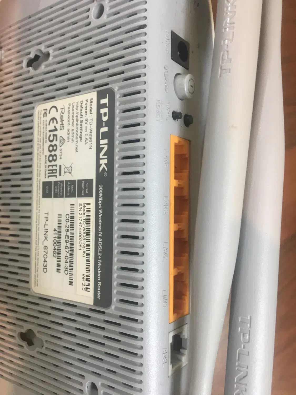 مودم Tplink مدل. TD-w8961n adsl|مودم و تجهیزات شبکه|اصفهان, باغ زرشک|دیوار