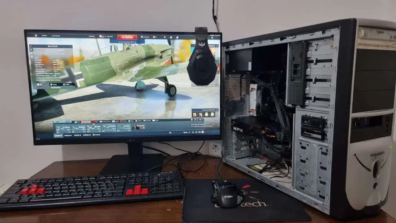 کیس گیمنیگ(Rx580/16/i5 12400f) با مانیتور 27 اینچ|رایانه رومیزی|گرگان, |دیوار