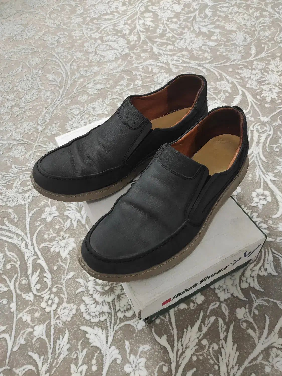 کفش چرم سرمه‌ای سایز 44|کیف، کفش، کمربند|زاهدان, |دیوار