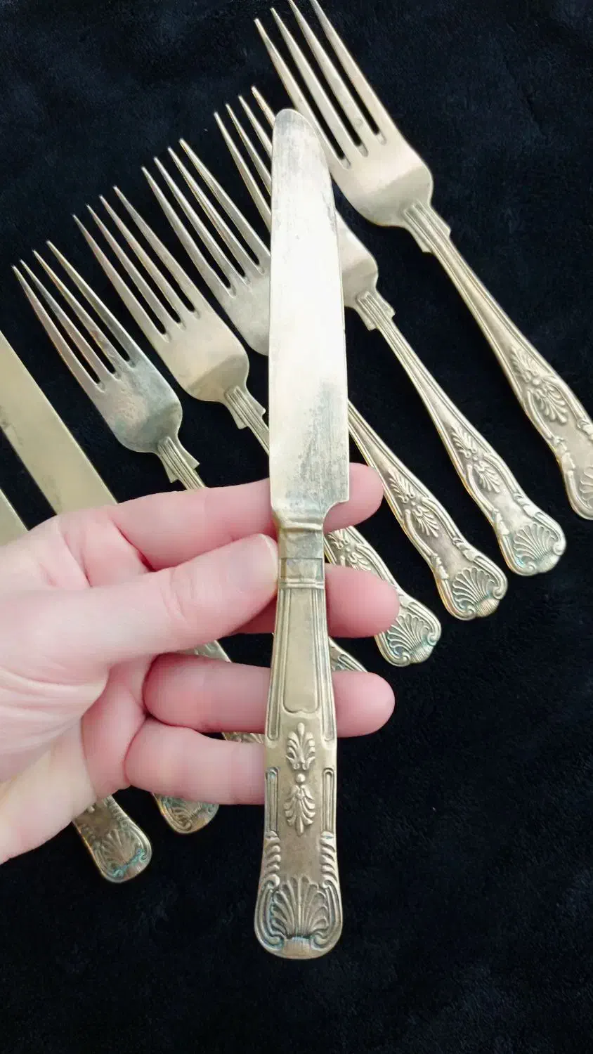 چاقو و چنگال قدیمی برنجی|کلکسیون اشیاء عتیقه|تهران, توحید|دیوار