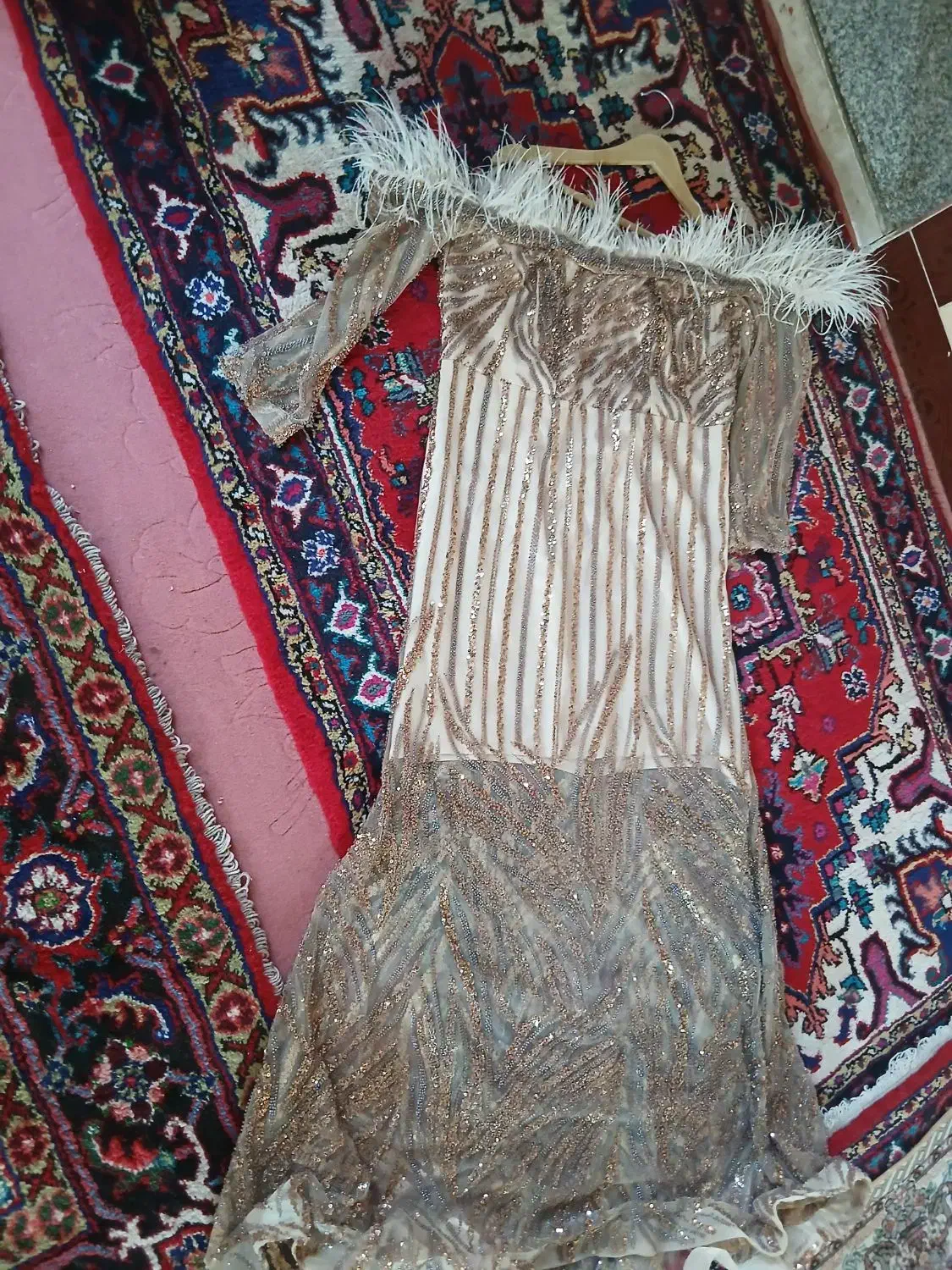 لباس مجلسی بلند و کارشده|لباس|بستان آباد, |دیوار