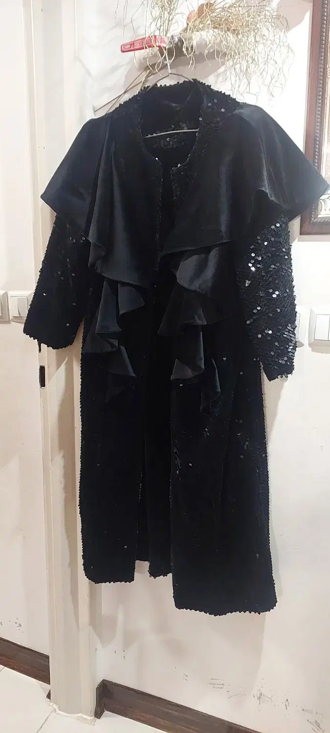 پالتو و مانتو پولکی مخمل مزونی ، نو|لباس|قم, وادی السلام|دیوار