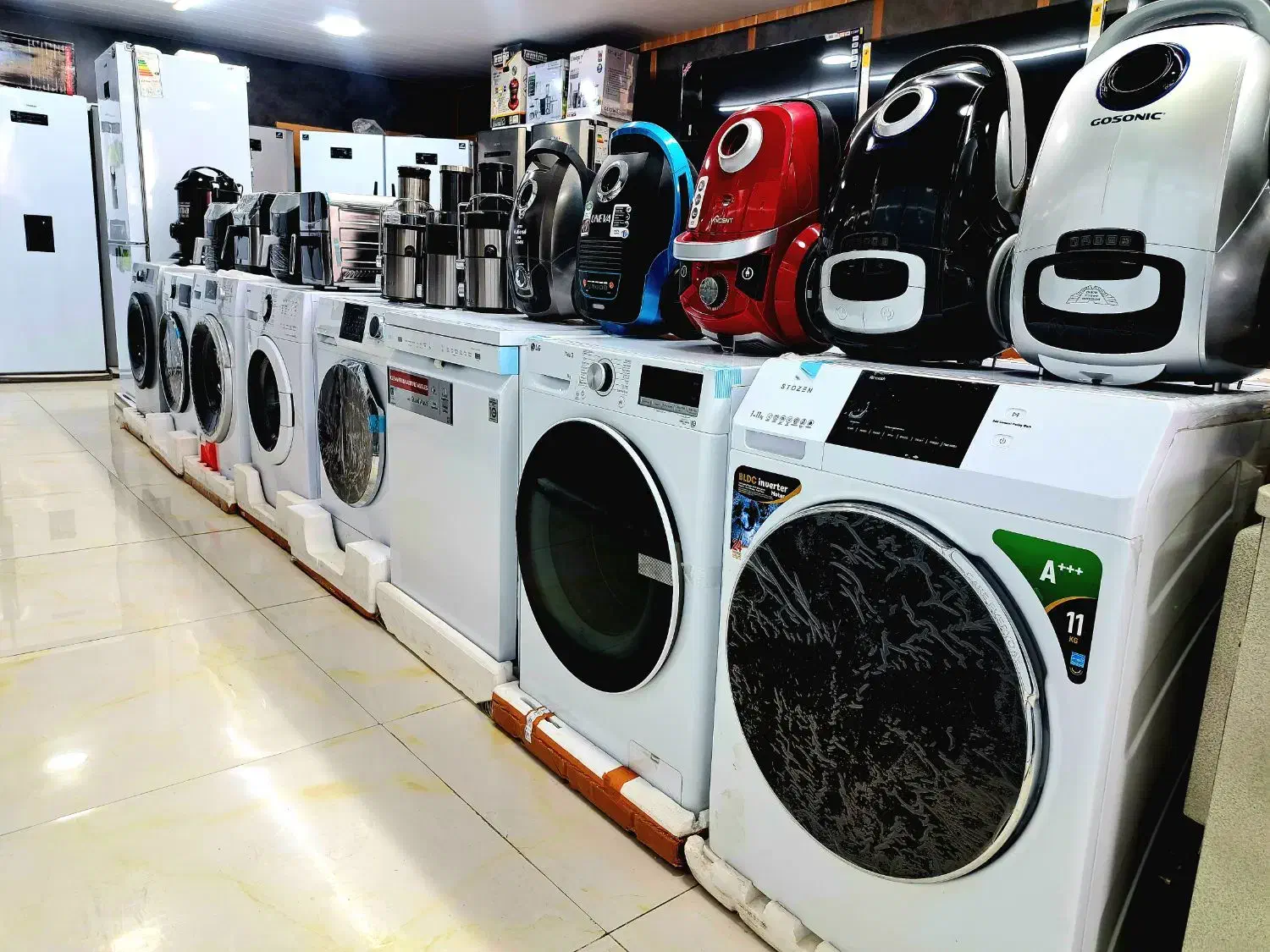 انواع لباسشویی اتوماتیک سفید و نقره ای|ماشین لباسشویی و خشککن لباس|دزفول, |دیوار