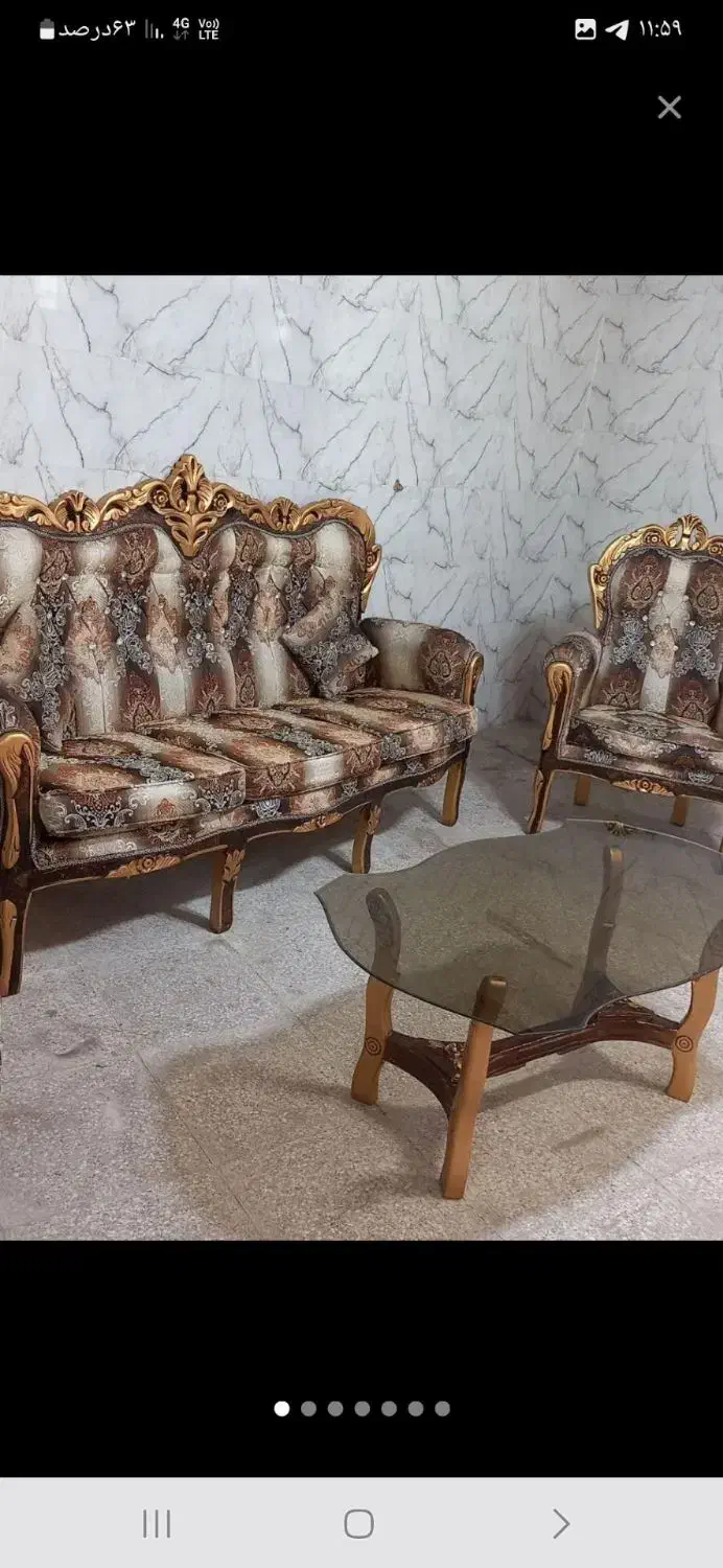 یه دست مبل۹ نفره بسیارنو.وزیبا مناسب فروخته میشود|مبلمان خانگی و میز عسلی|کوهدشت, |دیوار