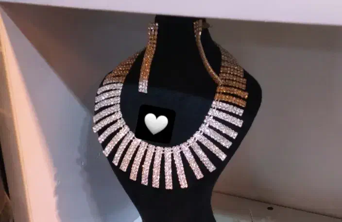 ست گردنبند و گوشواره مجلسی و گلسر|زیورآلات و اکسسوری|محمدیه-قزوین, |دیوار