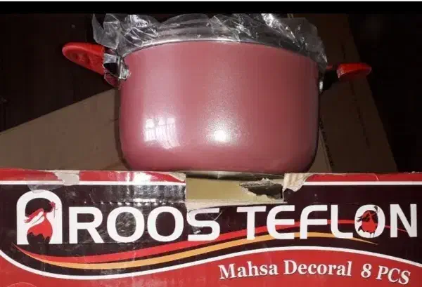 سرویس تفلون ۸ پارچه عروس تفلون اکبند|ظروف پخت‌وپز|شاهین‌شهر, خانه کارگر|دیوار